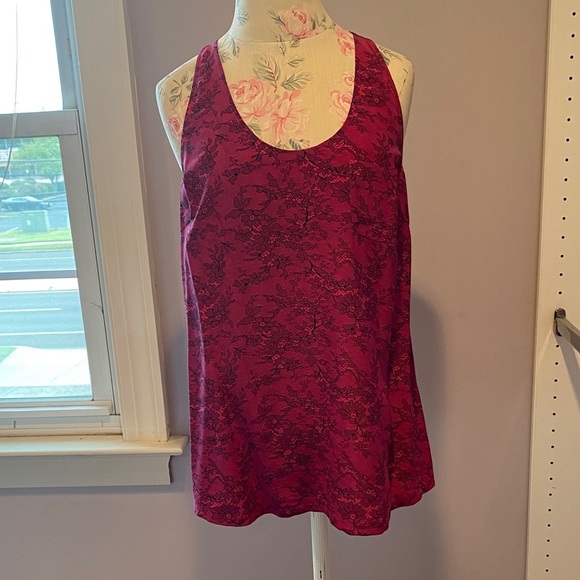 Joie Fuchsia Floral Tank Top - Picture 1 of 9